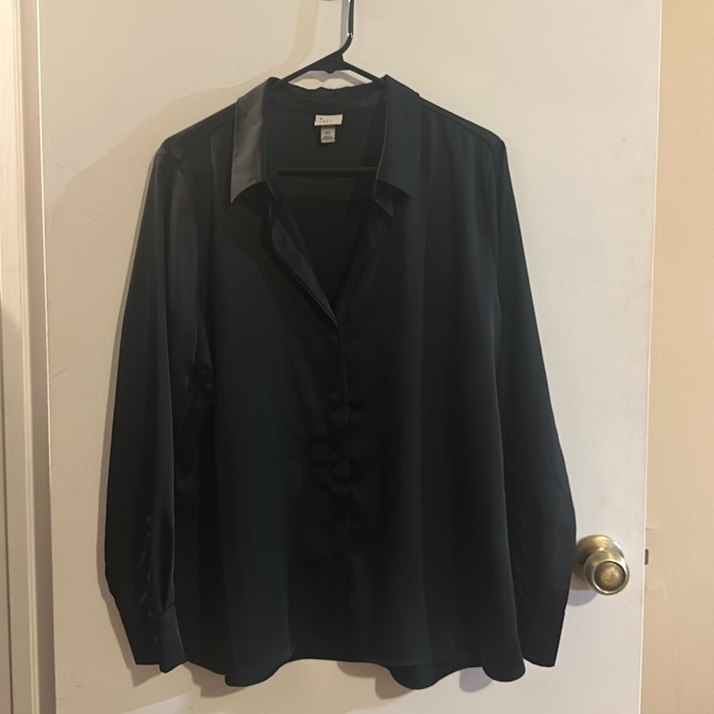 A new day silky/satin button-down